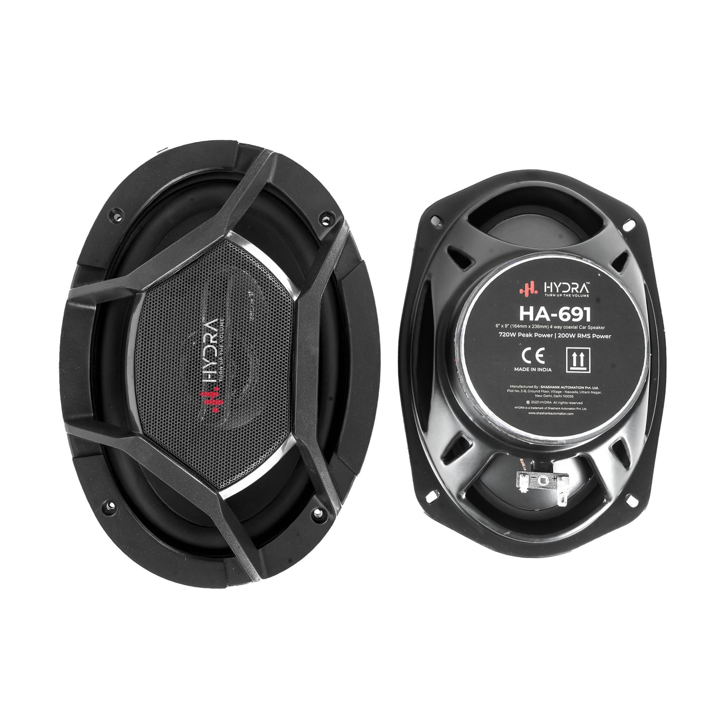 Hydra 6/9 Oval 9 inch 4 way coaxial car speaker TURBO-MEGA Coaxial Car Speaker (720 W)