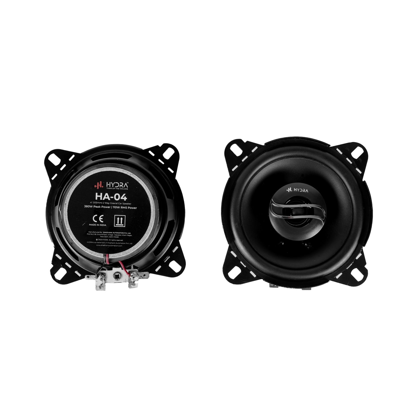 Hydra 4 Inch 3 Way coaxial car speaker twitter TURBO-MINI Coaxial Car Speaker (380 W)