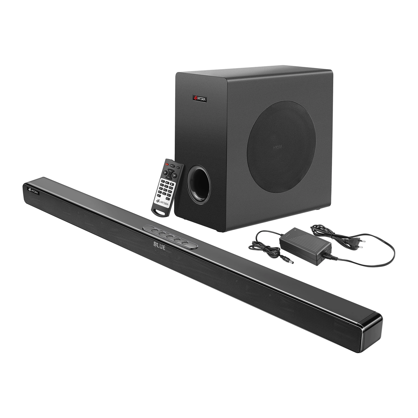 Hydra NexusOne 2.1 Channel Soundbar with 8” Subwoofer (200W | Bluetooth 5.0 | 3D Surround | Black)