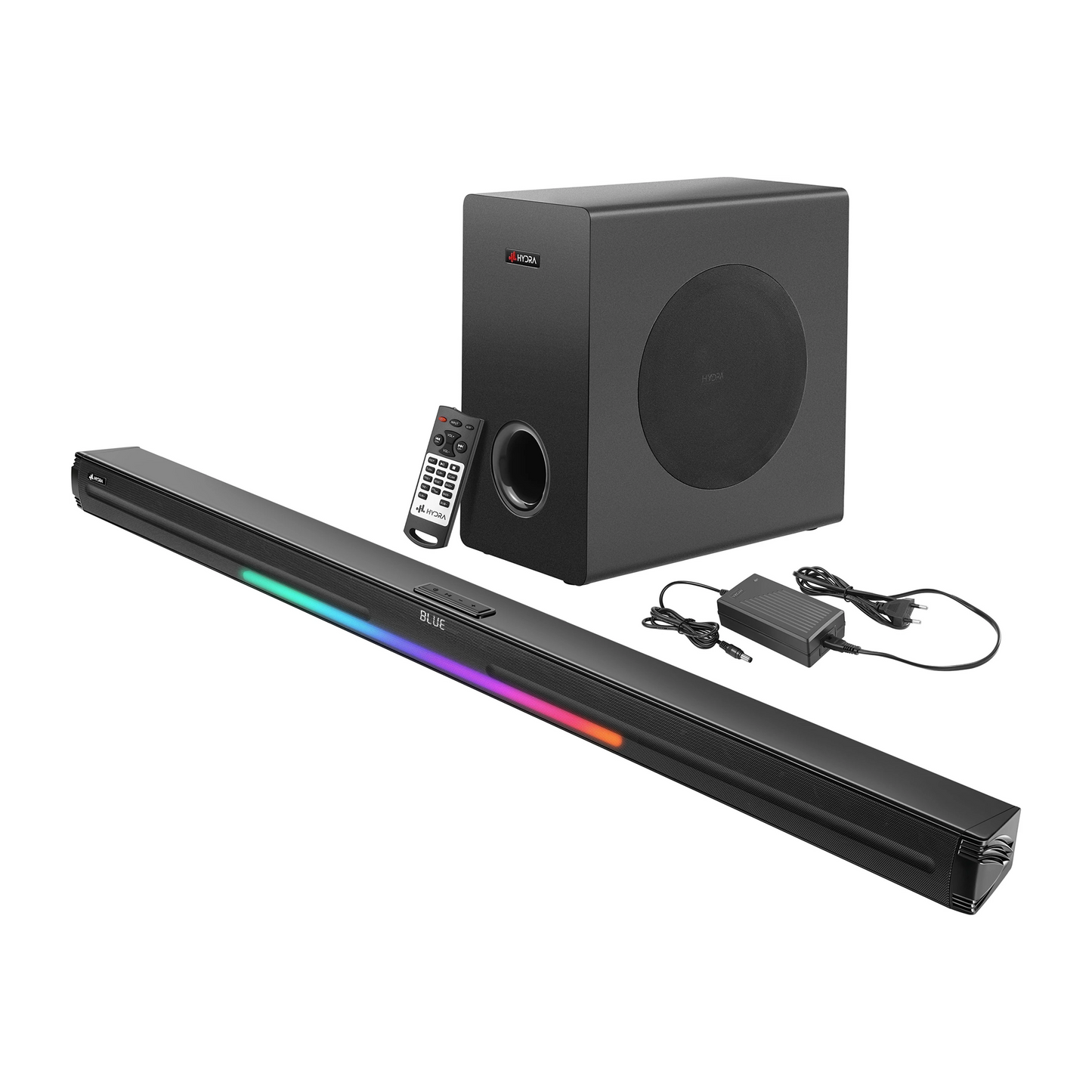 Hydra StormBar 2.1 Channel Soundbar with 8” Subwoofer (180W | Bluetooth 5.0 | 3D Surround | Black)