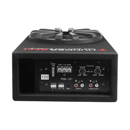 HYDRA THUNDER-BEAT 1800W - 8 Inch Imported Compact Under-Seat Car Subwoofer (Powered)